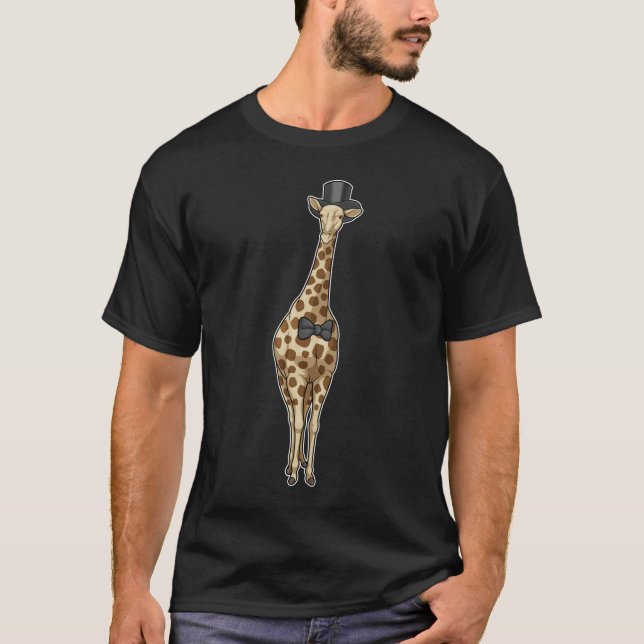 Giraffe Groom Ribbon Wedding T-Shirt (Front)