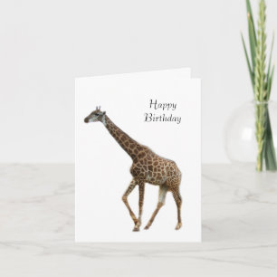 Giraffe, Happy Birthday Card