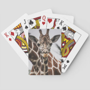 Giraffe head Giraffe fur print African Animal Playing Cards