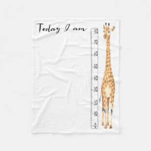 Giraffe Height Tracker Milestone Blanket
