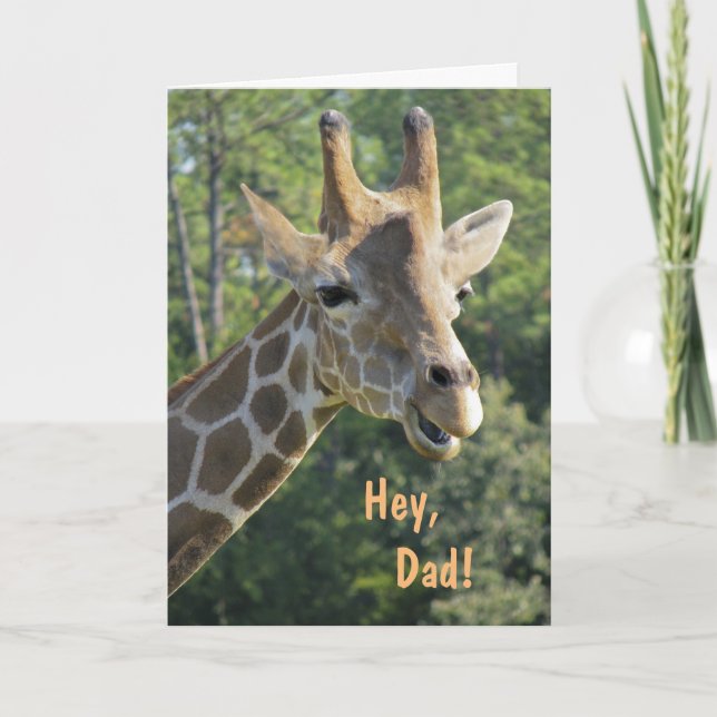 Giraffe Hey Dad Card (Front)