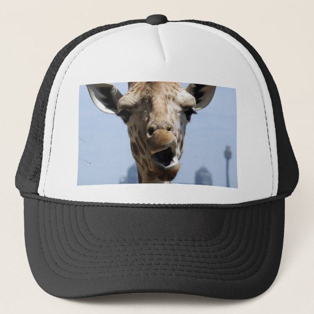 Giraffe Hey Trucker Hat (Front)