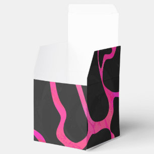 Giraffe Hot Pink and Black Print Favor Box