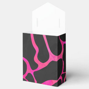 Giraffe Hot Pink and Black Print Favor Box