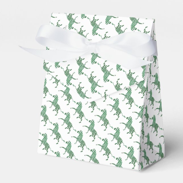 Giraffe Hot Pink and Black Silhouette Favor Box (Front Side)