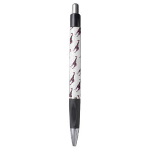 Giraffe Hot Pink and Black Silhouette Pen