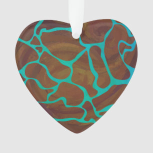 Giraffe Impression Brown et Turquoise