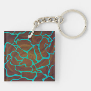 Giraffe Impression Brown et Turquoise