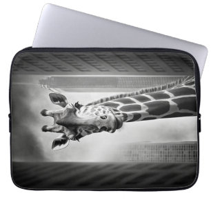 Giraffe in a Cityscape Laptop Sleeve