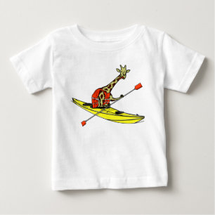 Giraffe in a kayak baby T-Shirt