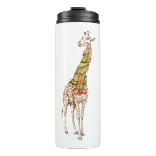 Giraffe in a Scarf Thermal Tumbler