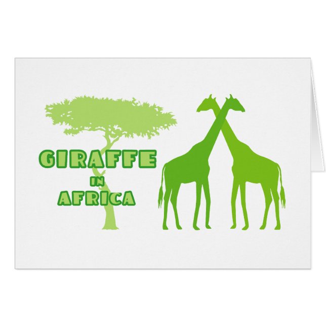 Giraffe in Africa (Green) (Front Horizontal)