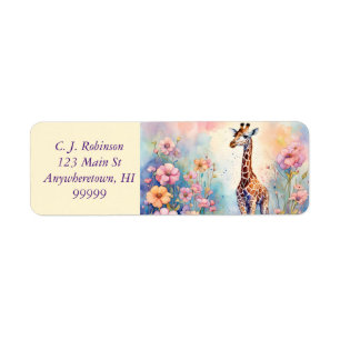 Giraffe In Pastel Garden Address 