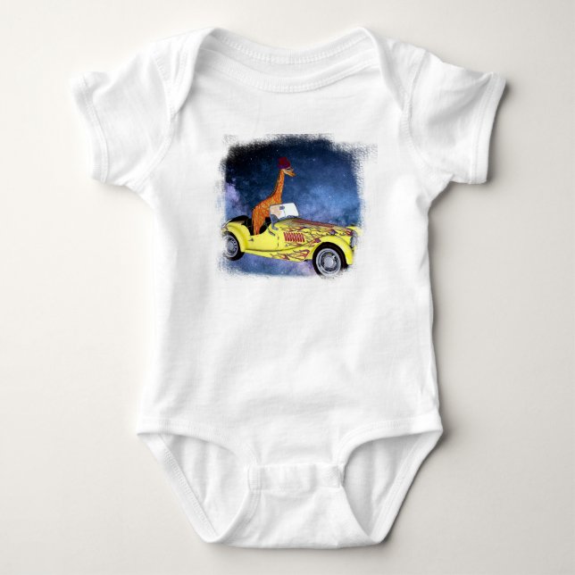 Giraffe in Space   Jersey Bodysuit (Front)