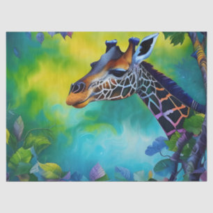 Giraffe in the trees tissue paper