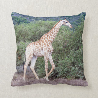 Giraffe in the Wild Throw Pillow