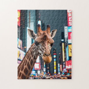 Giraffe in Times Square Jigsaw Puzzle