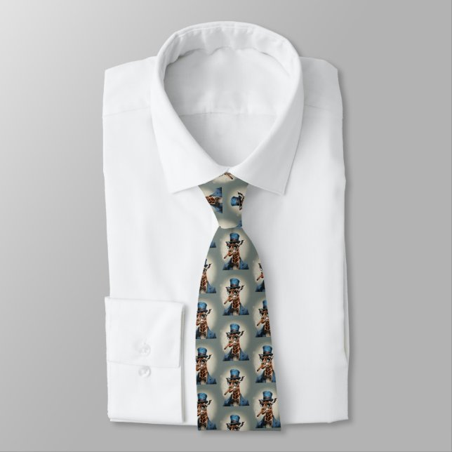 Giraffe in top hat with cigar tie (Tied)