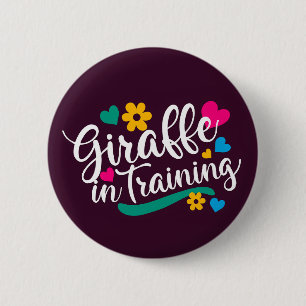 “Giraffe in Training” V2 2 Inch Round Button