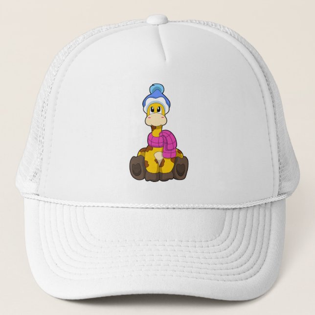 Giraffe in Winter with Scarf & Hat (Front)