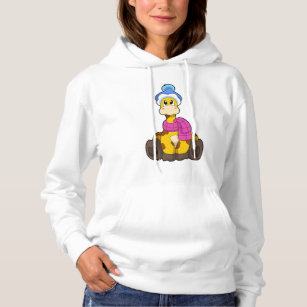 Giraffe in Winter with Scarf & Hat Hoodie