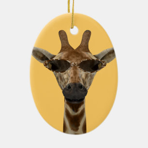 Giraffe Incognito Ceramic Ornament
