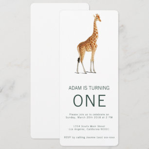 Giraffe Invitation d'anniversaire