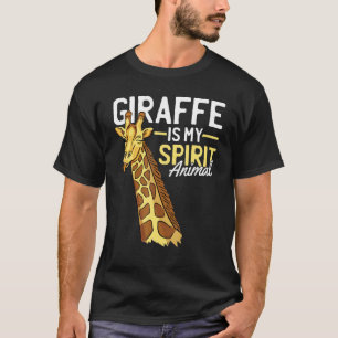 Giraffe Is My Spirit Animal Safari Wink T-Shirt