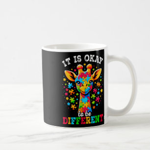 Giraffe It's Ok To Be Different Autism Awareness  Coffee Mug