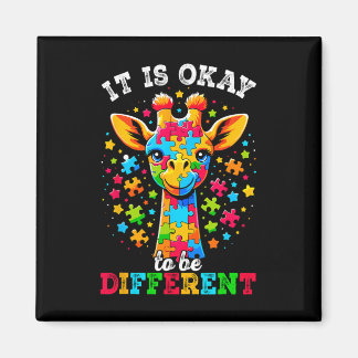 Giraffe It's Ok To Be Different Autism Awareness  Magnet