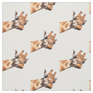 Giraffe Jungle Animal Portrait Fabric