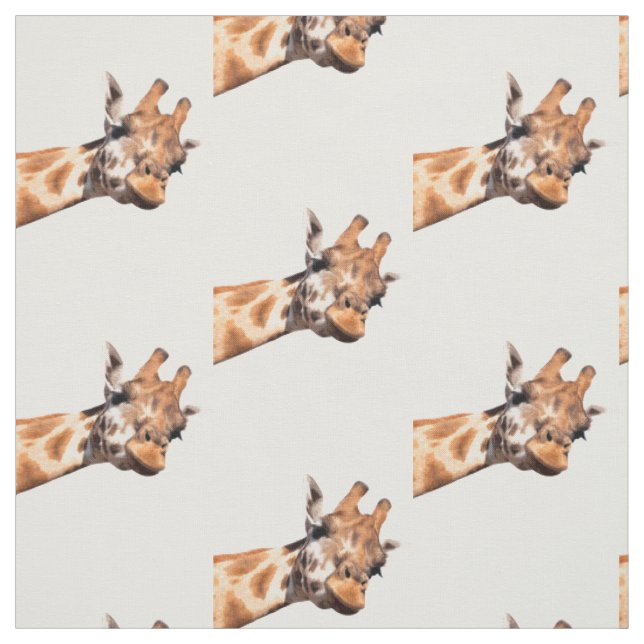 Giraffe Jungle Animal Portrait Fabric (Swatch)