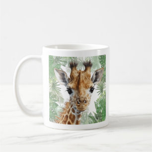 Giraffe Jungle Background Coffee Mug