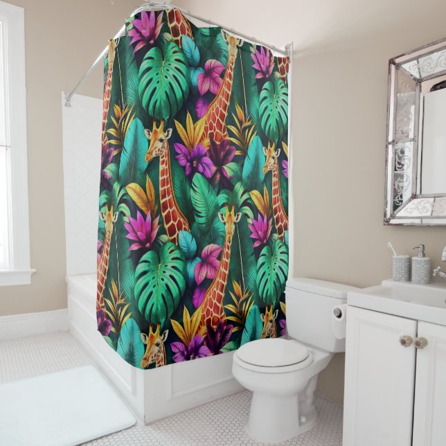 Giraffe Jungle Dreams Seamless Surface Pattern (In Situ)