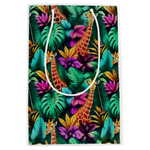 Giraffe Jungle Dreams Seamless Surface Pattern Medium Gift Bag