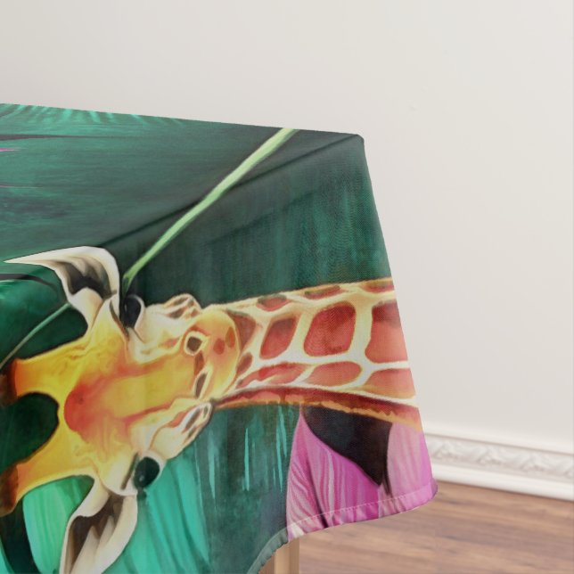 Giraffe Jungle Dreams Seamless Surface Pattern Tablecloth (In Situ)