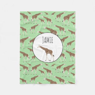 Giraffe Jungle Safari Animal Fleece Blanket