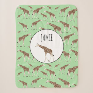 Giraffe Jungle Safari Animal Sherpa Blanket