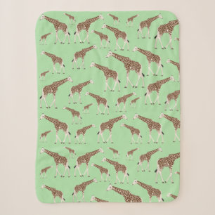 Giraffe Jungle Safari Animal Sherpa Blanket