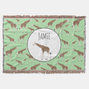 Giraffe Jungle Safari Animal Throw Blanket