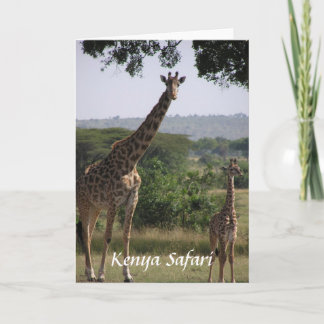 Giraffe, Kenya Safari Card