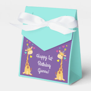 Giraffe Kids Birthday Party Cute Favor Box