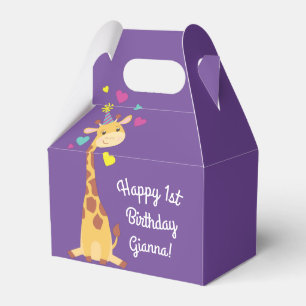 Giraffe Kids Birthday Party Cute Favor Box