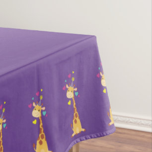Giraffe Kids Birthday Party Cute Tablecloth
