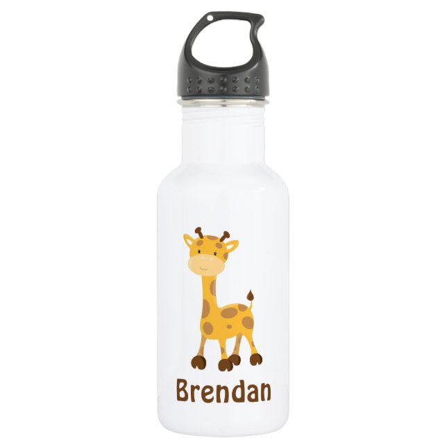 Giraffe Kids Personalized 532 Ml Water Bottle (Front)