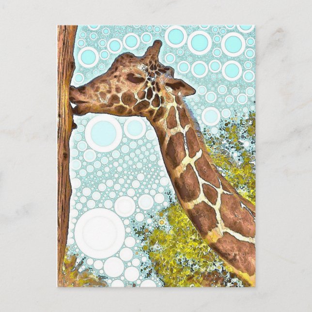 Giraffe Kiss Postcard (Front)