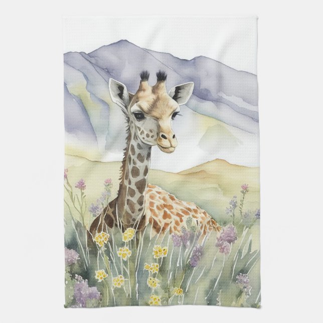 Giraffe  kitchen towel (Vertical)