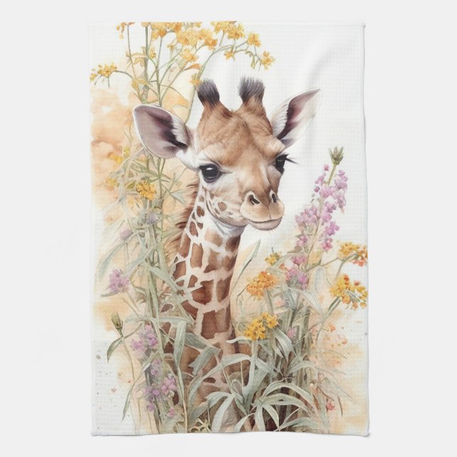 Giraffe  kitchen towel (Vertical)