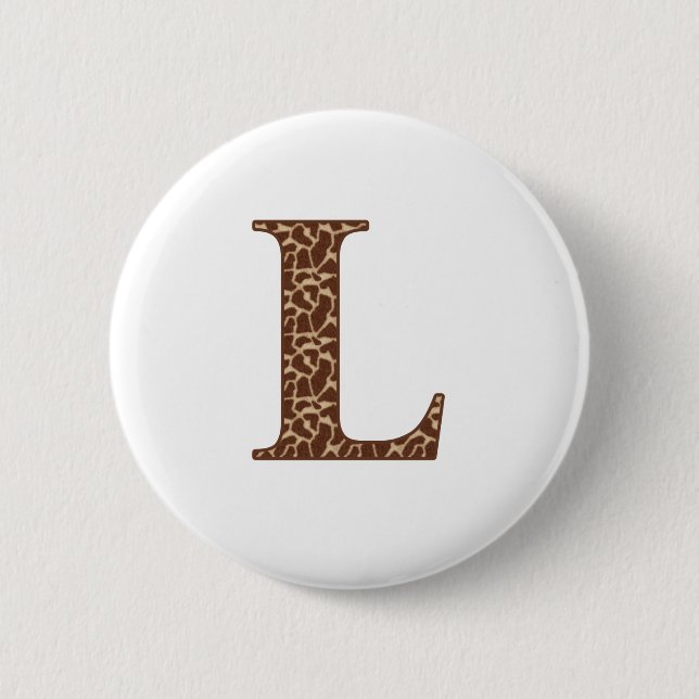 Giraffe L 2 Inch Round Button (Front)