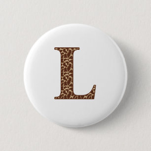 Giraffe L 2 Inch Round Button